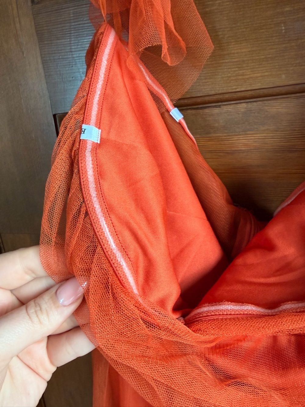 Terracotta Tulle Maxi Length Dress 🏵️ - Picture 4 of 8